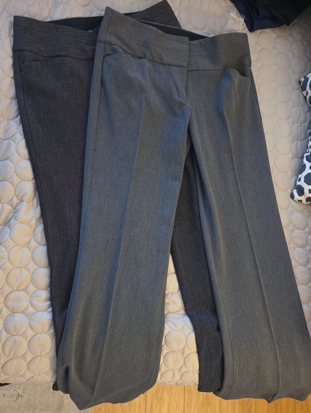 Women’s Tailored Gray Dress Pants - Classic Straight Leg